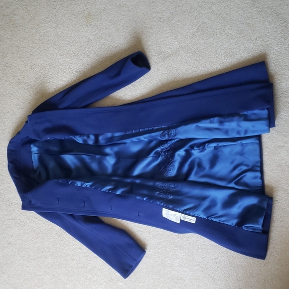 GUC Fashionbilt Long Cobalt Blue 100% Wool Coat, Size S. - Picture 7 of 11